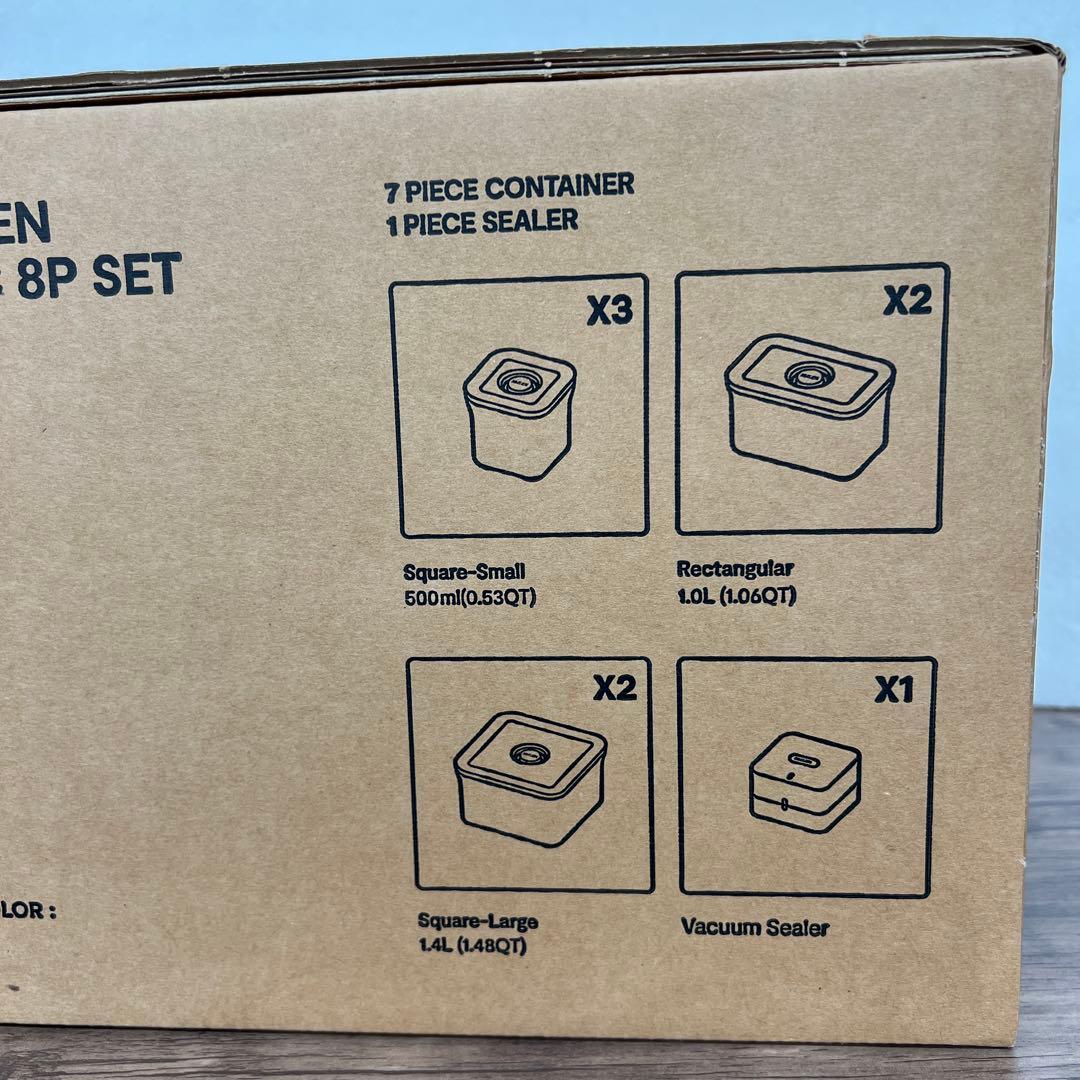 12348 VAKUEN 真空保存容器&全自動食品シーラー機 ショート8点セット