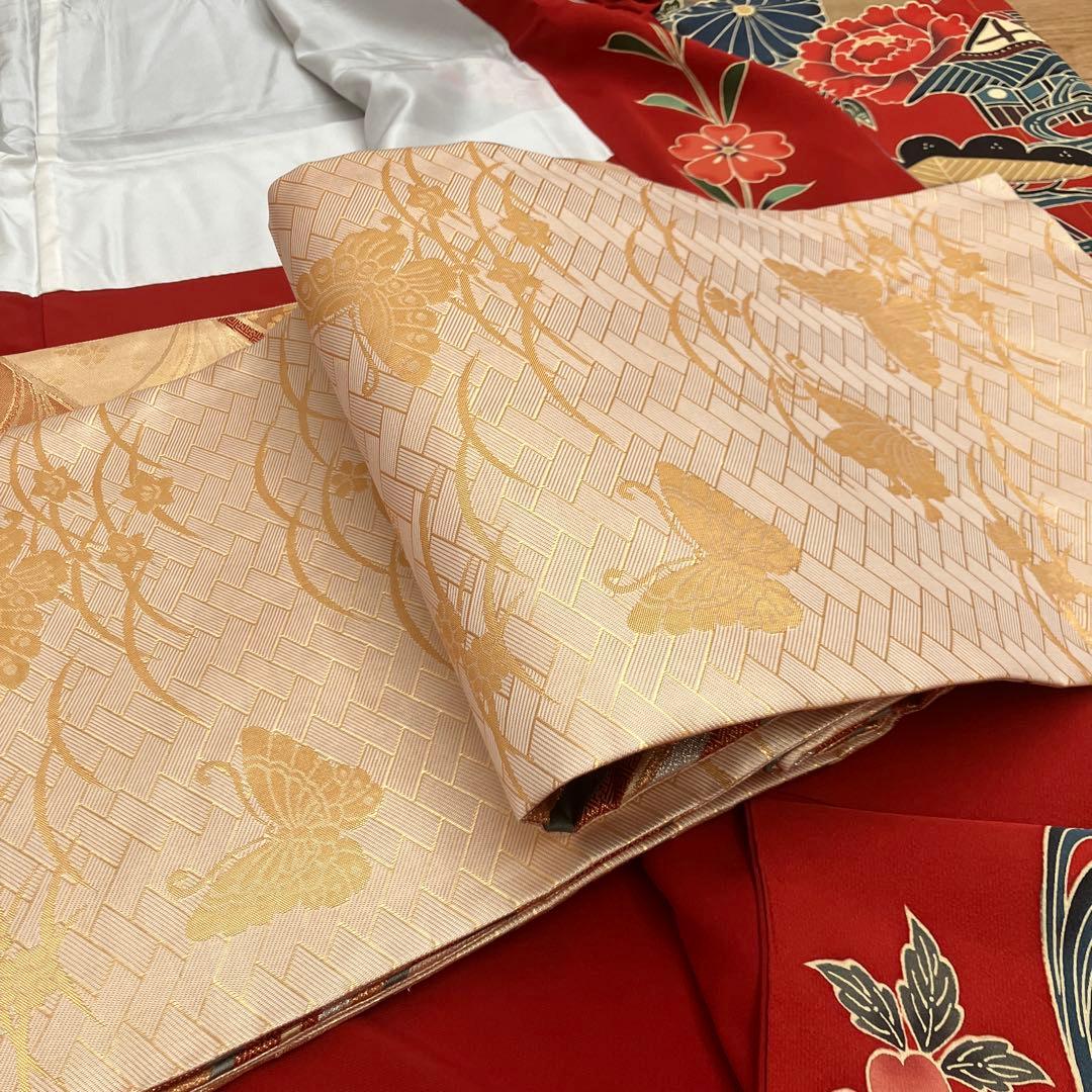 お値下げ　振袖 フルセット　京紅型　宮崎良次　落款あり紺色 正絹