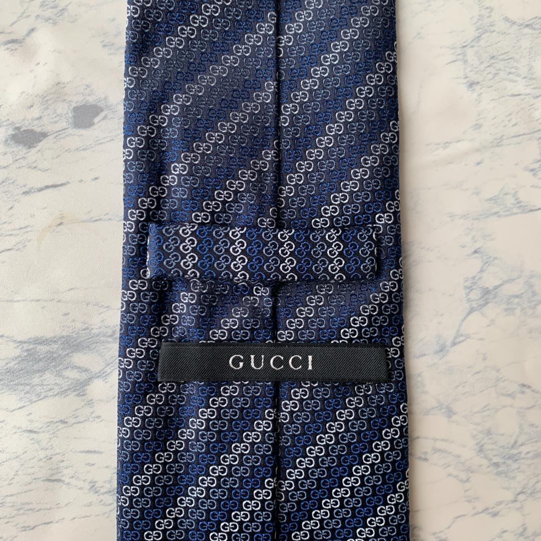 【未使用】GUCCI ネクタイ インターロッキングG柄 シルク 高級感