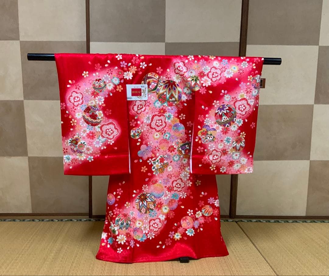 お宮参り 女の子 着物 女児祝着 正絹 のしめ 初着 産着 新品ラスト1点