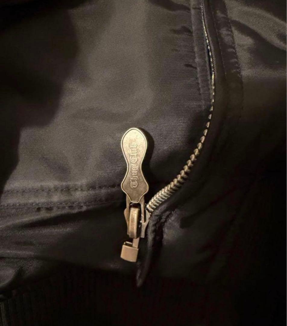 Thug club ブラック　MA-1 フライトジャケット