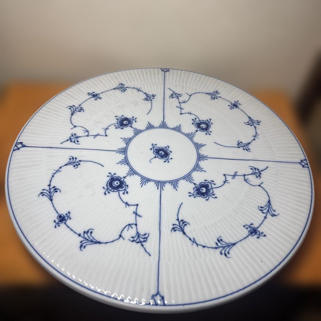 ロイヤルコペンハーゲン　ブルーフルーテッドプレイン　ケーキスタンド