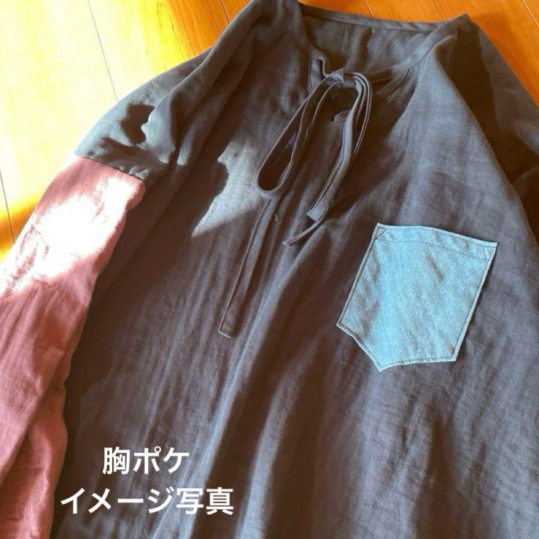 sena様　ワッシャーコットン　エプロン