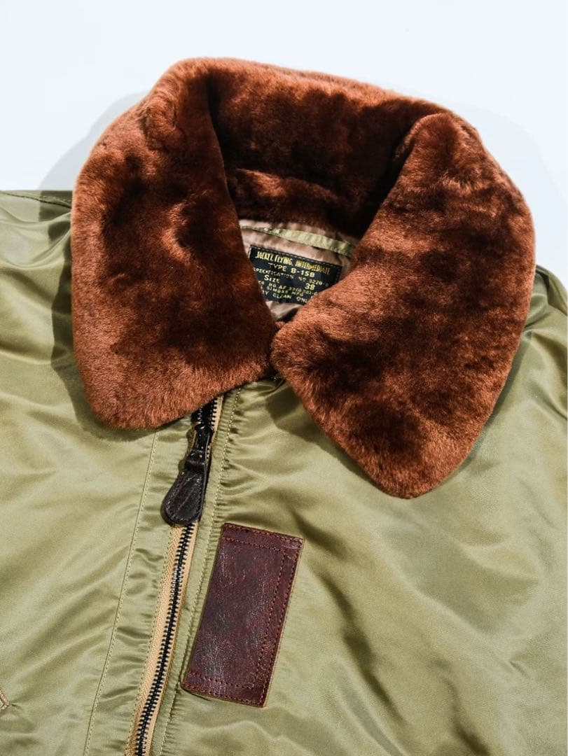 サイズ38M希少 B-15B 初期型 復刻 MA-1 no.3220規格 馬革