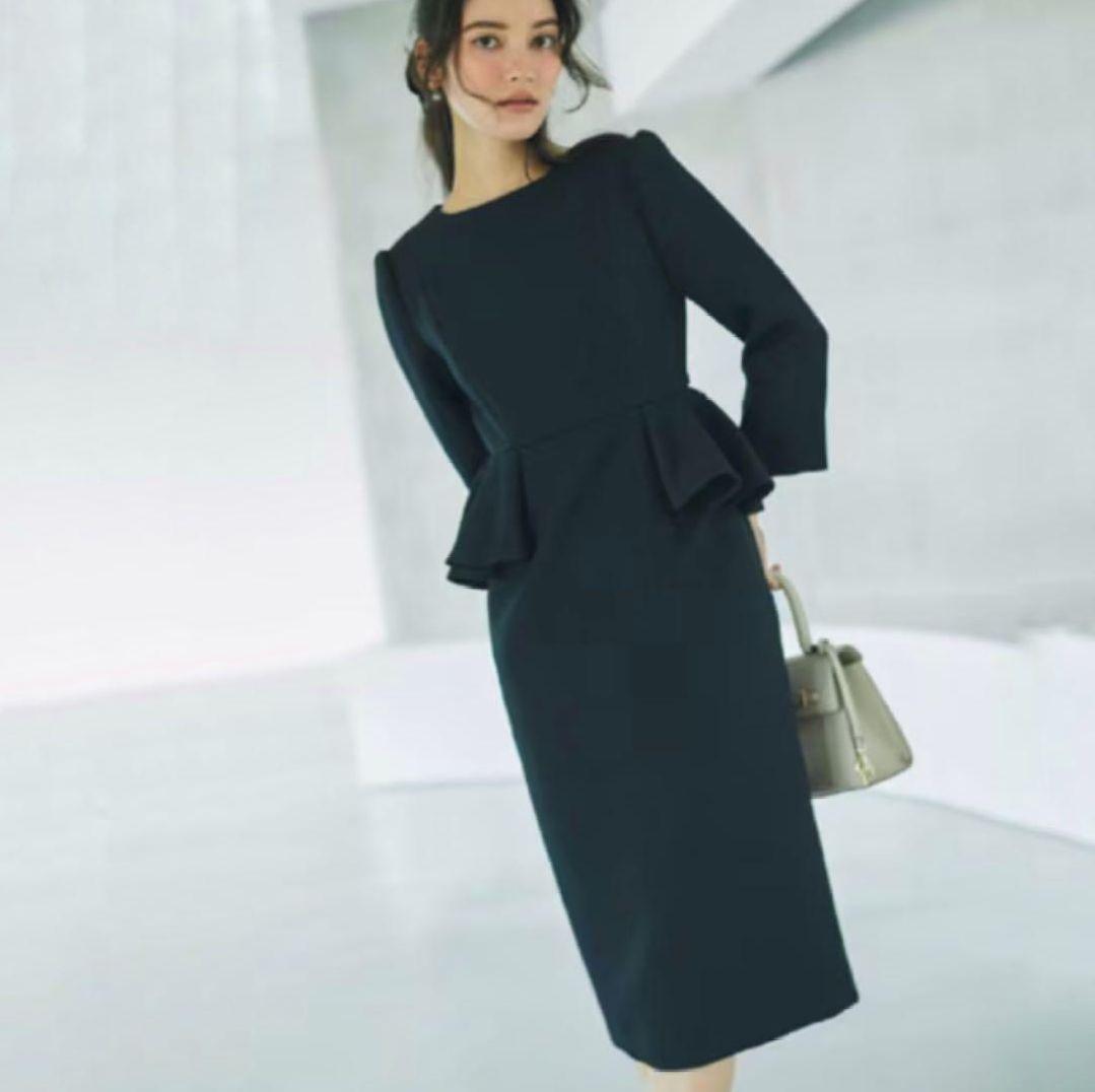 【美品】セルフォード ロングスリーブペプラム タイトOP 36