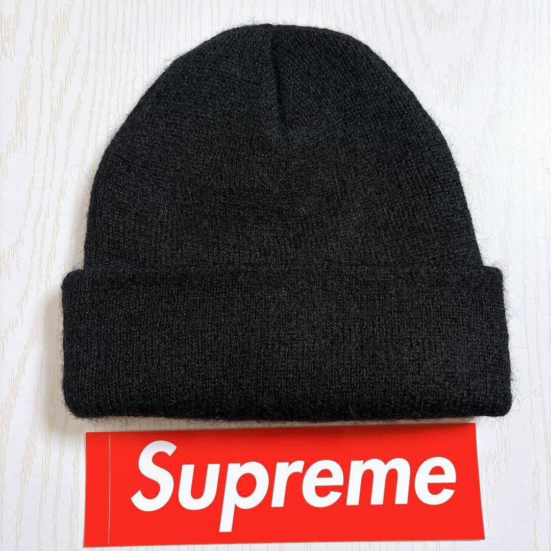 Supreme シュプリーム モヘア　ニット帽　ビーニー　ブラック　黒