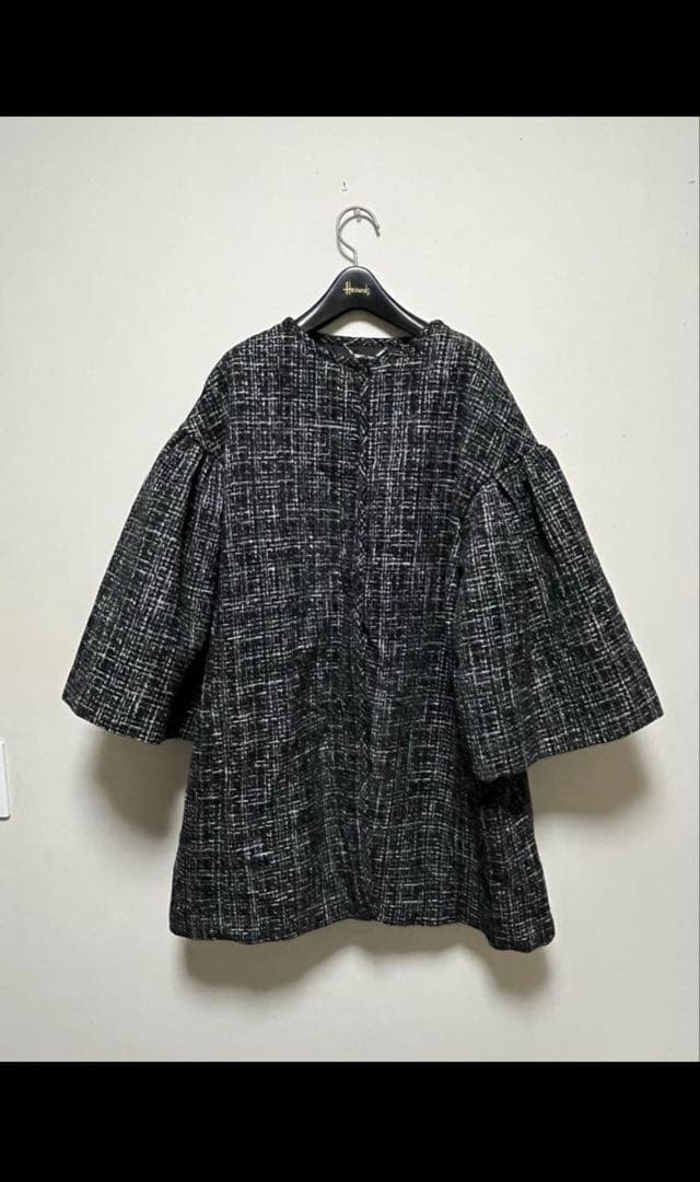 美品セルフォード ツィードフレアコート 2024