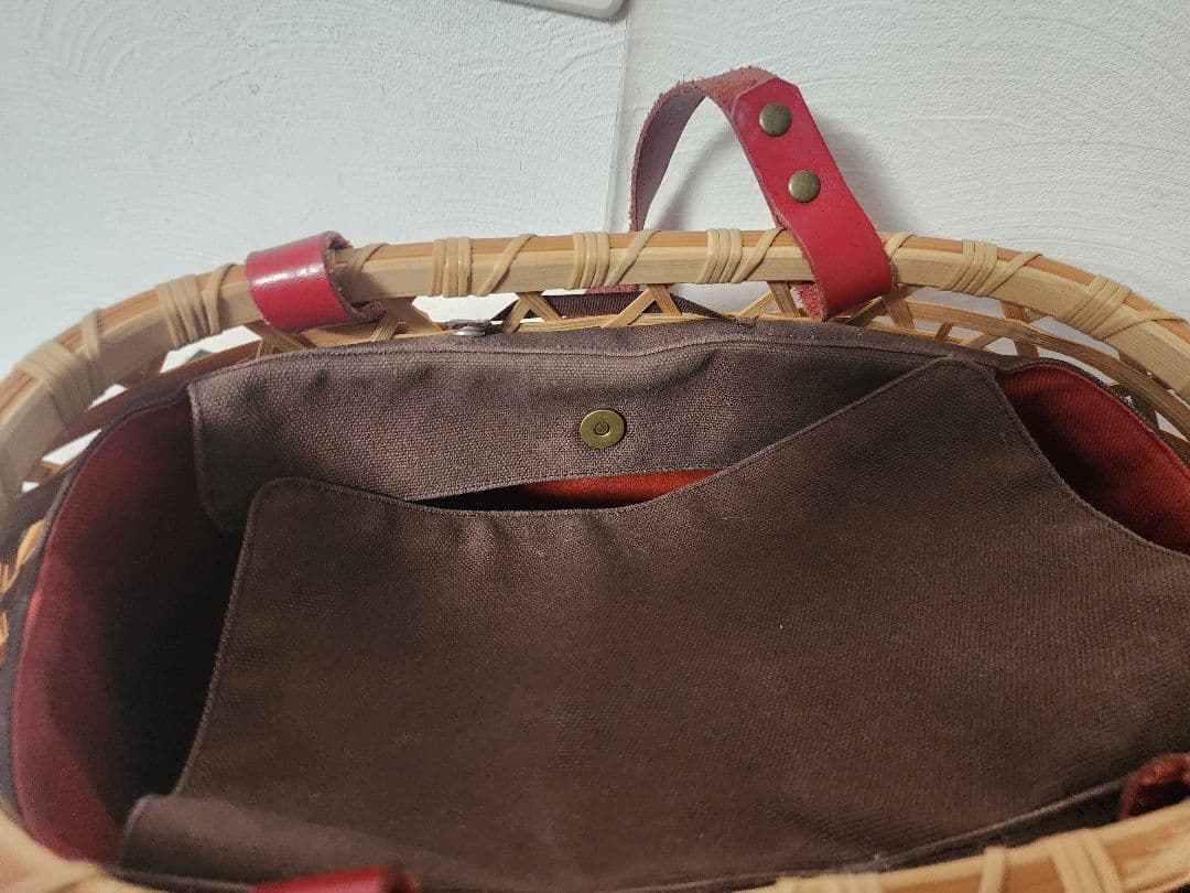 竹工房オンセ　やたら編み竹かごバッグS　センソユニコ慈雨等