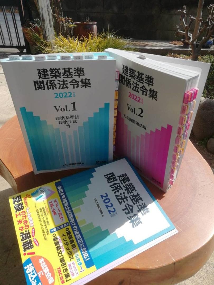 建築士（一級用）持込可法令集インデックス+マーカー線引完了（TAC2022年版）