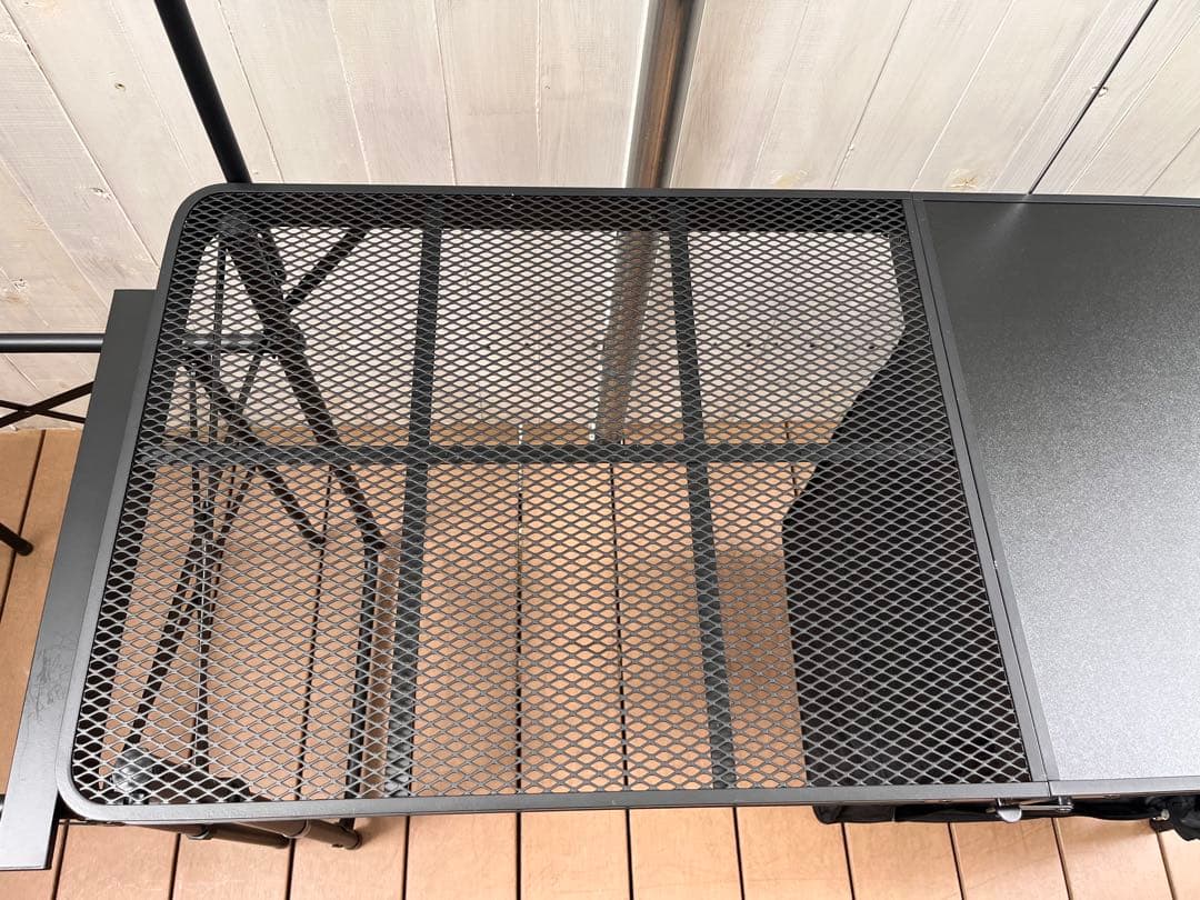 DOD クッキングキング キッチンテーブル 耐熱メッシュ 収納棚付き