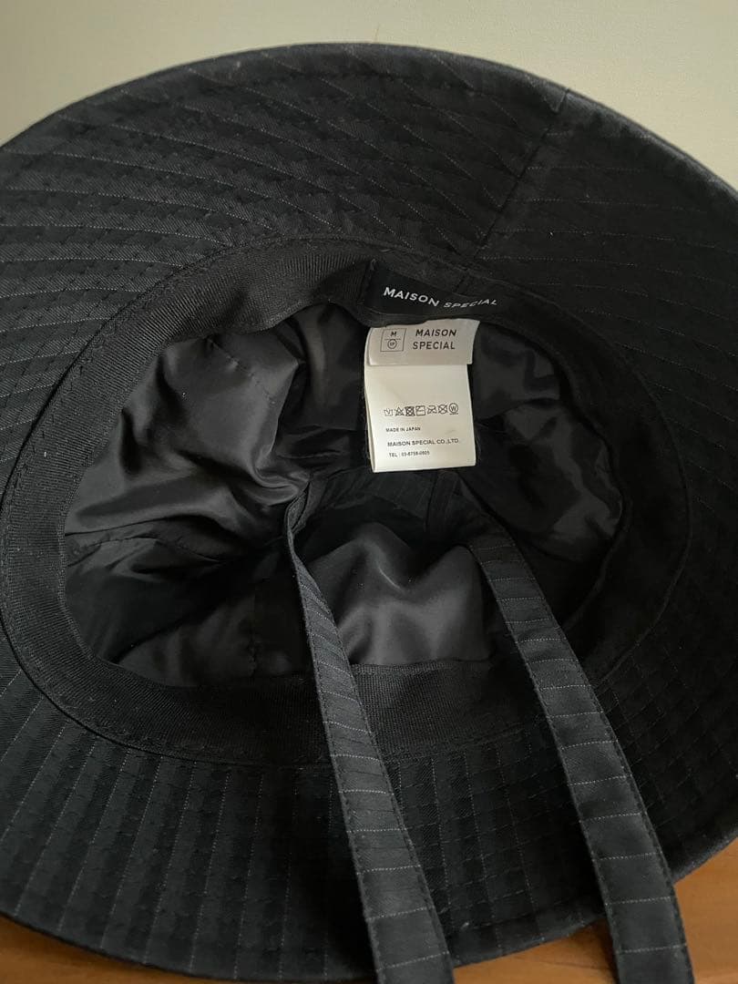 MAISON SPECIAL マルチファブリック メトロハット ブラック