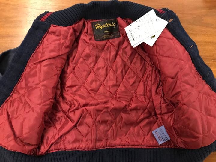 【タグ付き新品未使用】ヒスミニ　スタジャン レザー　ジャケット　100