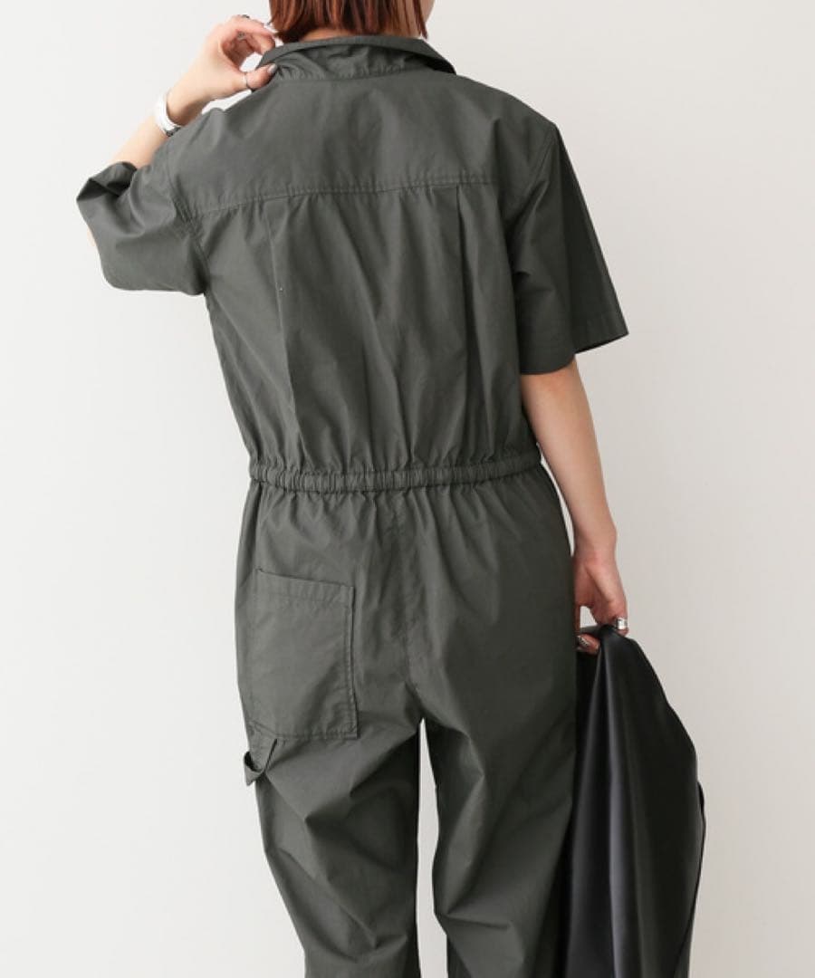 Spick&Span【2024】コットンハーフスリーブジャンプスーツ
