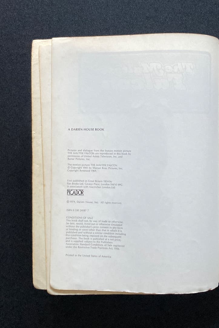 No.563『（英文）映画マルタの鷹 全シーン』