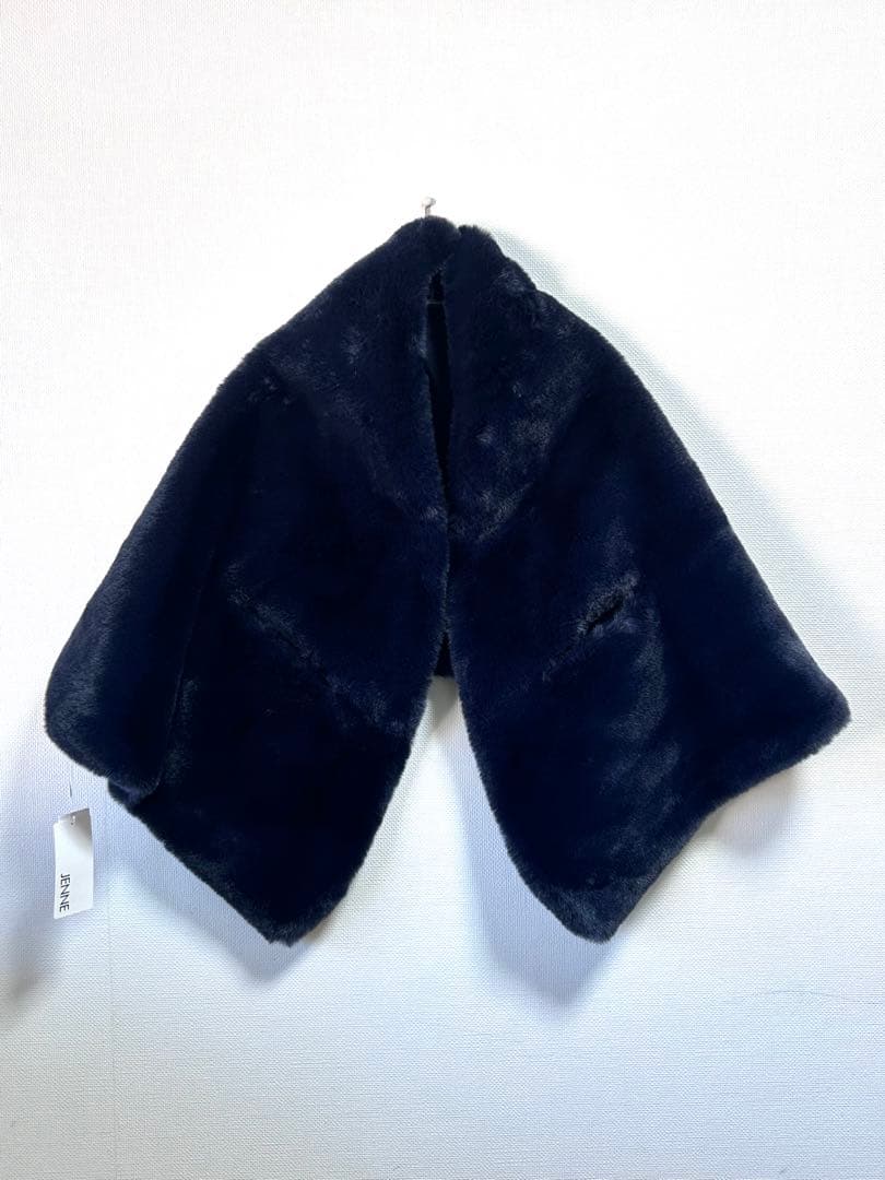 JENNE ジェンヌ　ネイビー ファーケープ　お値下げ