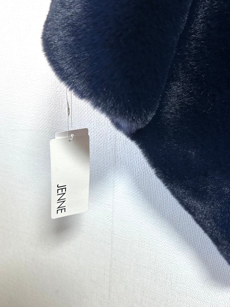 JENNE ジェンヌ　ネイビー ファーケープ　お値下げ