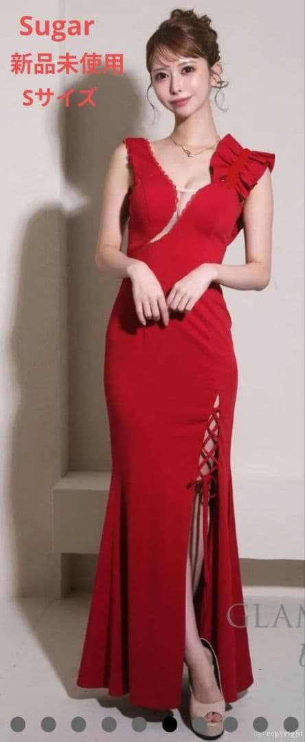 【Rio】レッドドレスと青ロングドレスセット