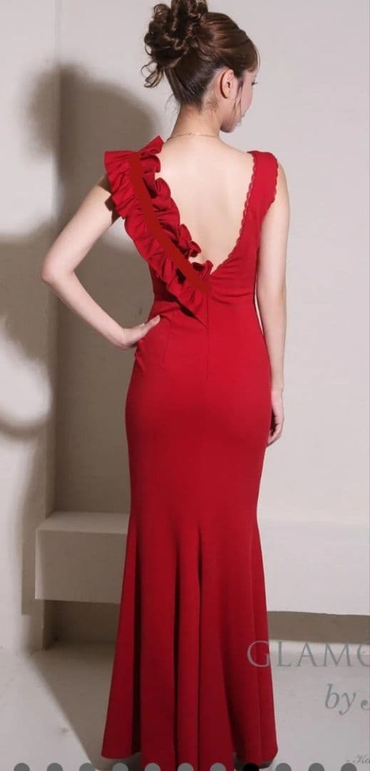 【Rio】レッドドレスと青ロングドレスセット