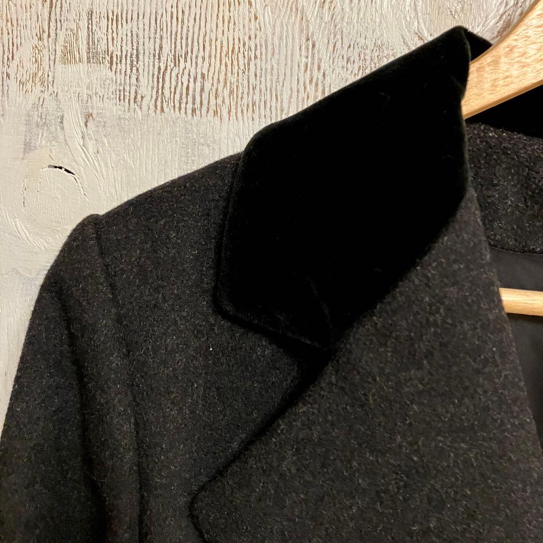 ヴィンテージ　Aライン　コート　ベロア　クラシック　チェスター　ダブルブレスト