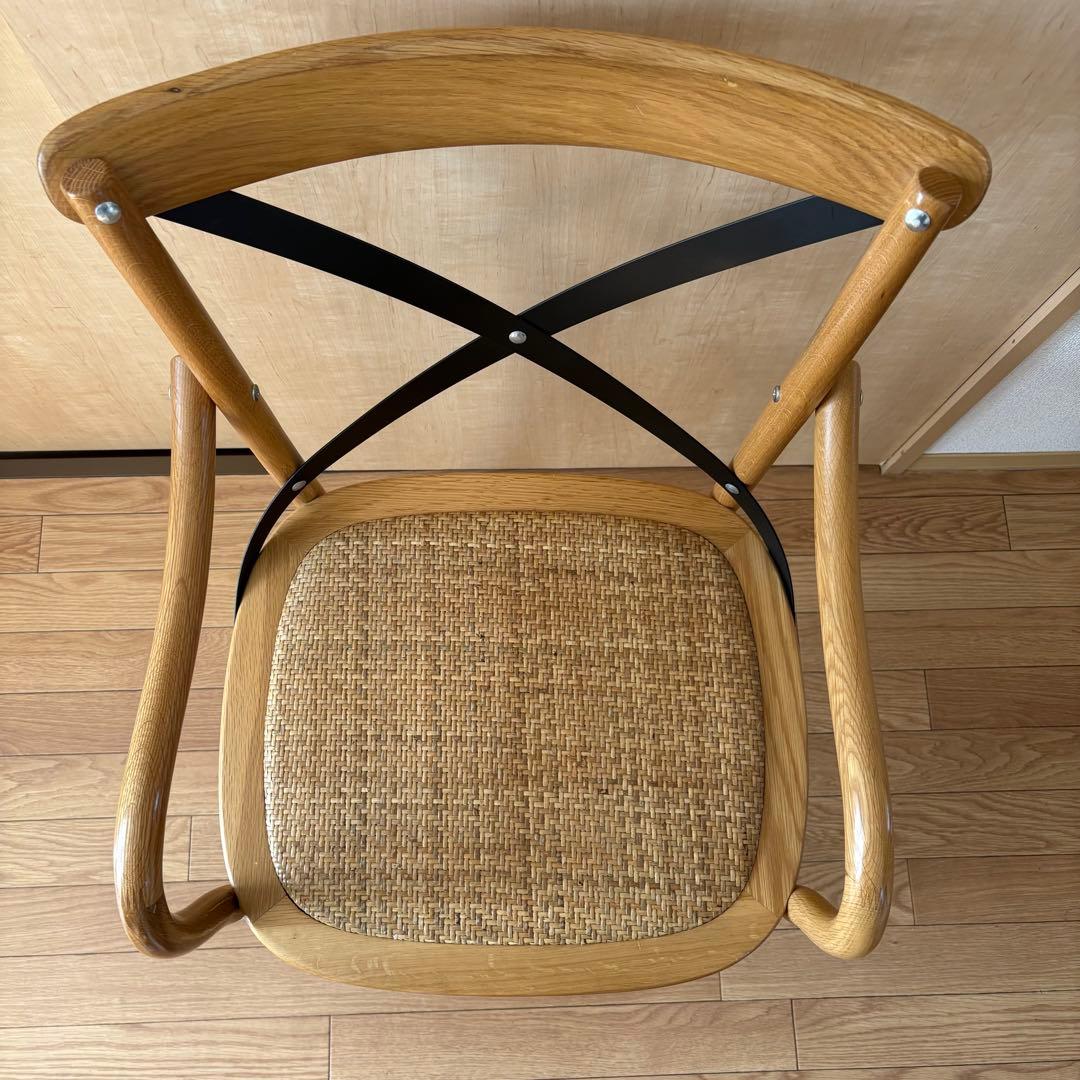 【うさぎ】クラッシュゲート　クロスバックアームチェア