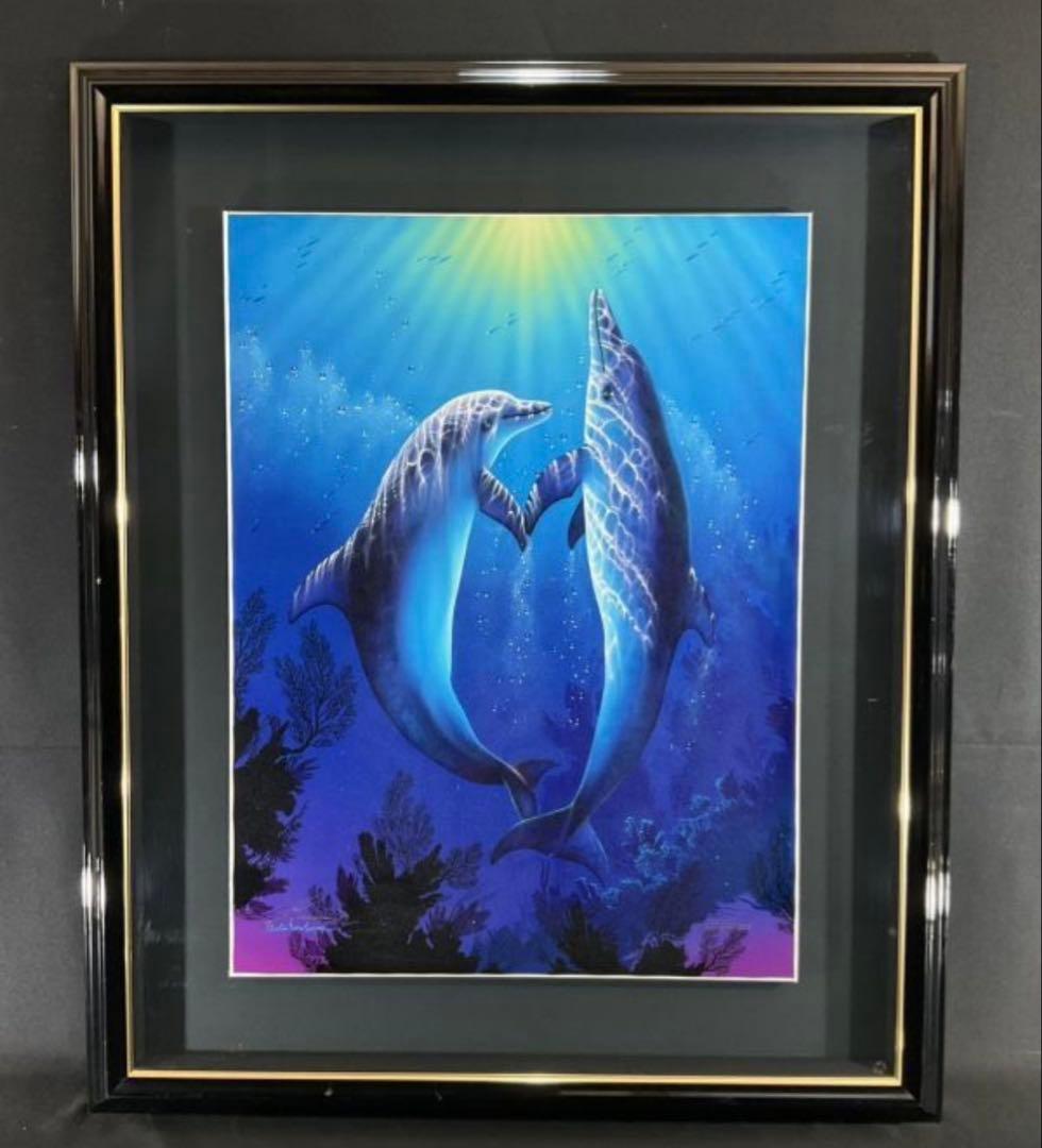 ラッセン版画エンブレイシング・ザ・ライト　ミクストメディア　手色彩　サイン　大型