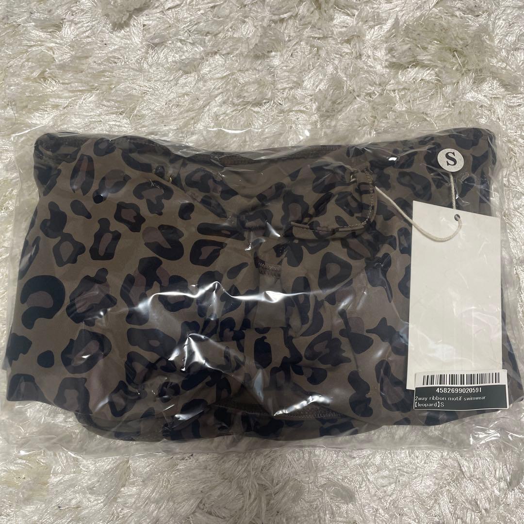 水着・ラッシュガード judin 2way ribbon motif swimwear leopard