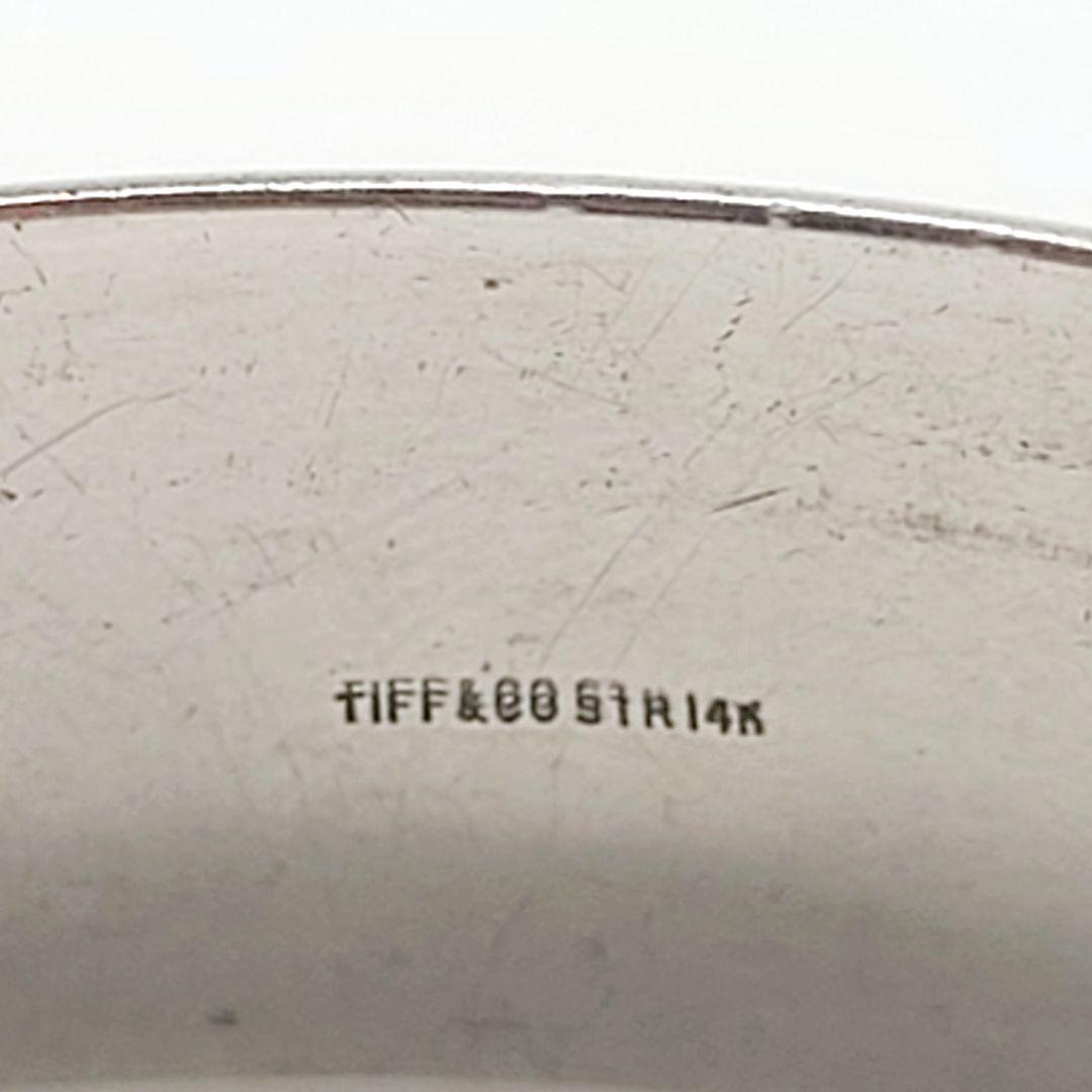 TIFFANY K14×925 ツイストロープ カフ ダブルライン バングル