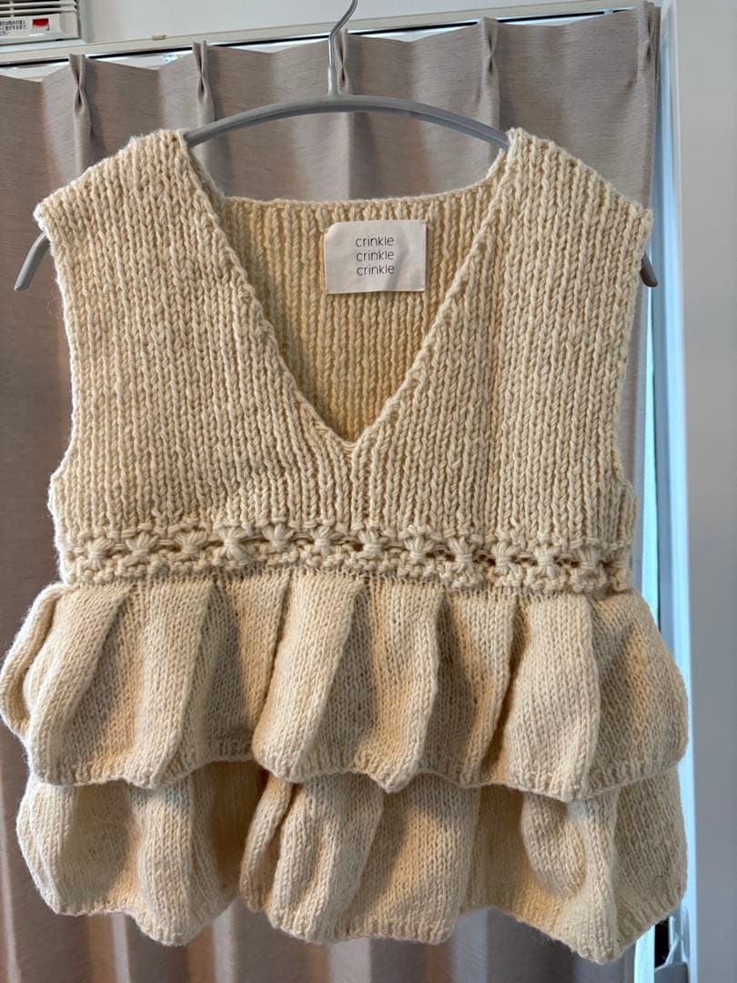 crinkle crinkle crinkle ニットベスト