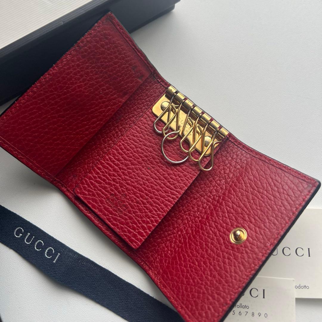 113 美品 GUCCI グッチ マーモント キーケース