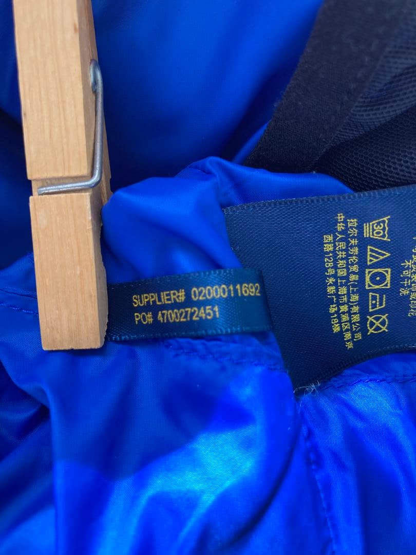 ポロラルフローレン　ダウンベスト ビッグポニー　サイズM 赤 フード　着脱可