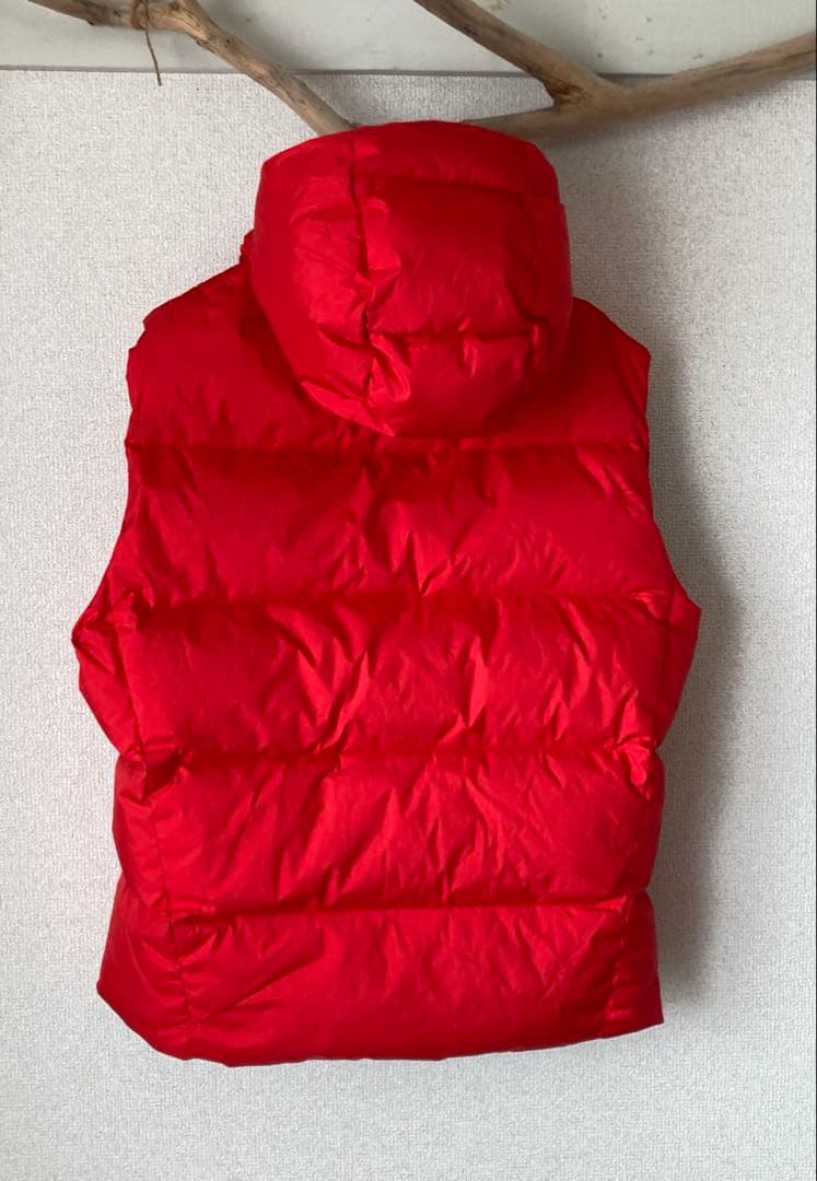 ポロラルフローレン　ダウンベスト ビッグポニー　サイズM 赤 フード　着脱可