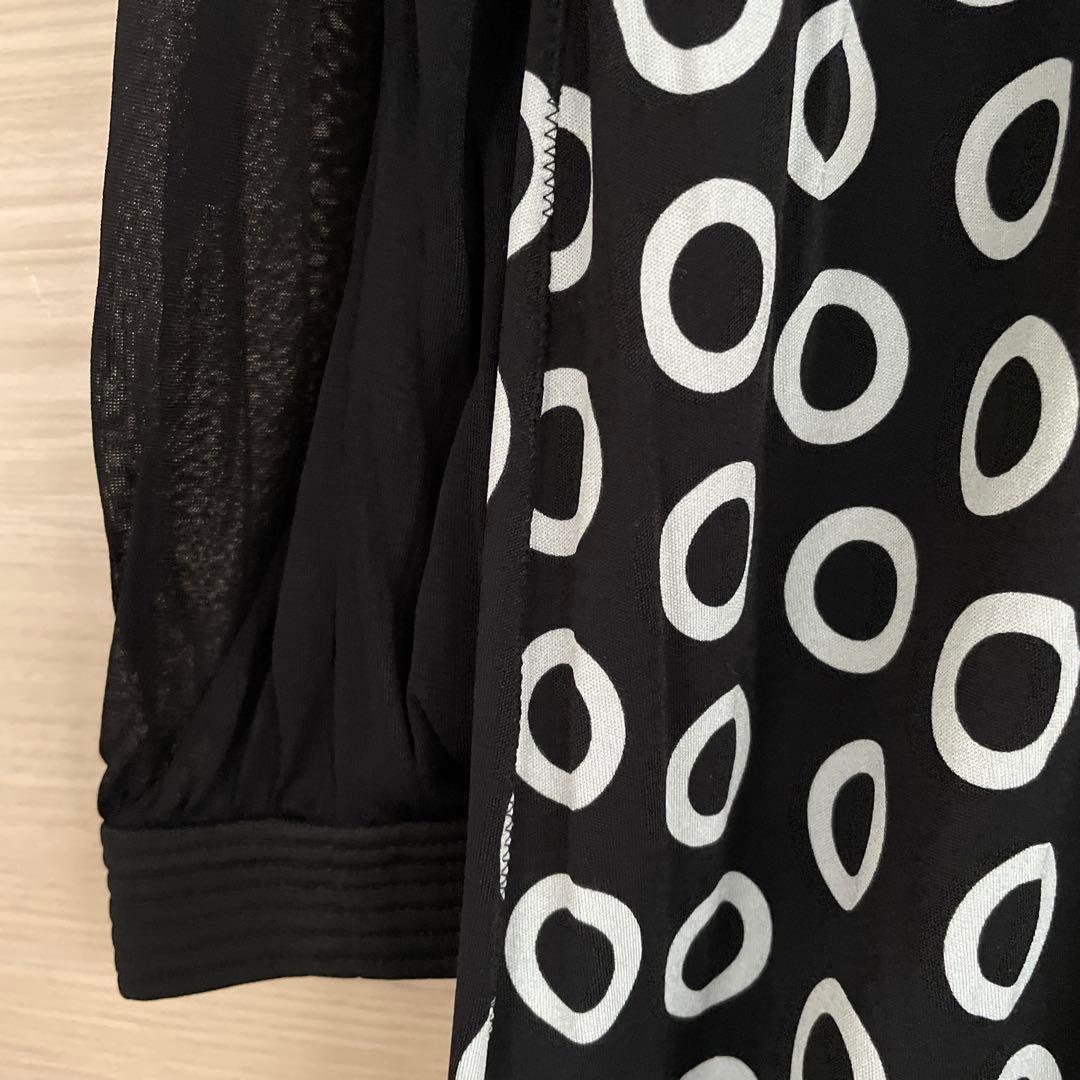 LOUIS VUITTONワンピース　34 ブラック×水玉