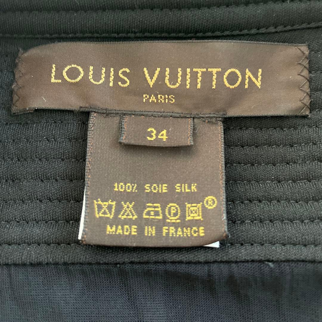 LOUIS VUITTONワンピース　34 ブラック×水玉