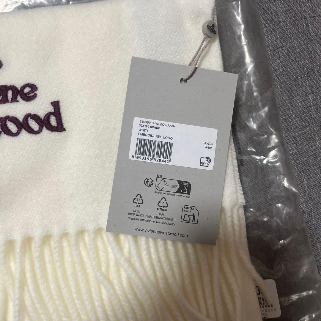 【新品未使用】Vivienne Westwood ホワイト マフラー