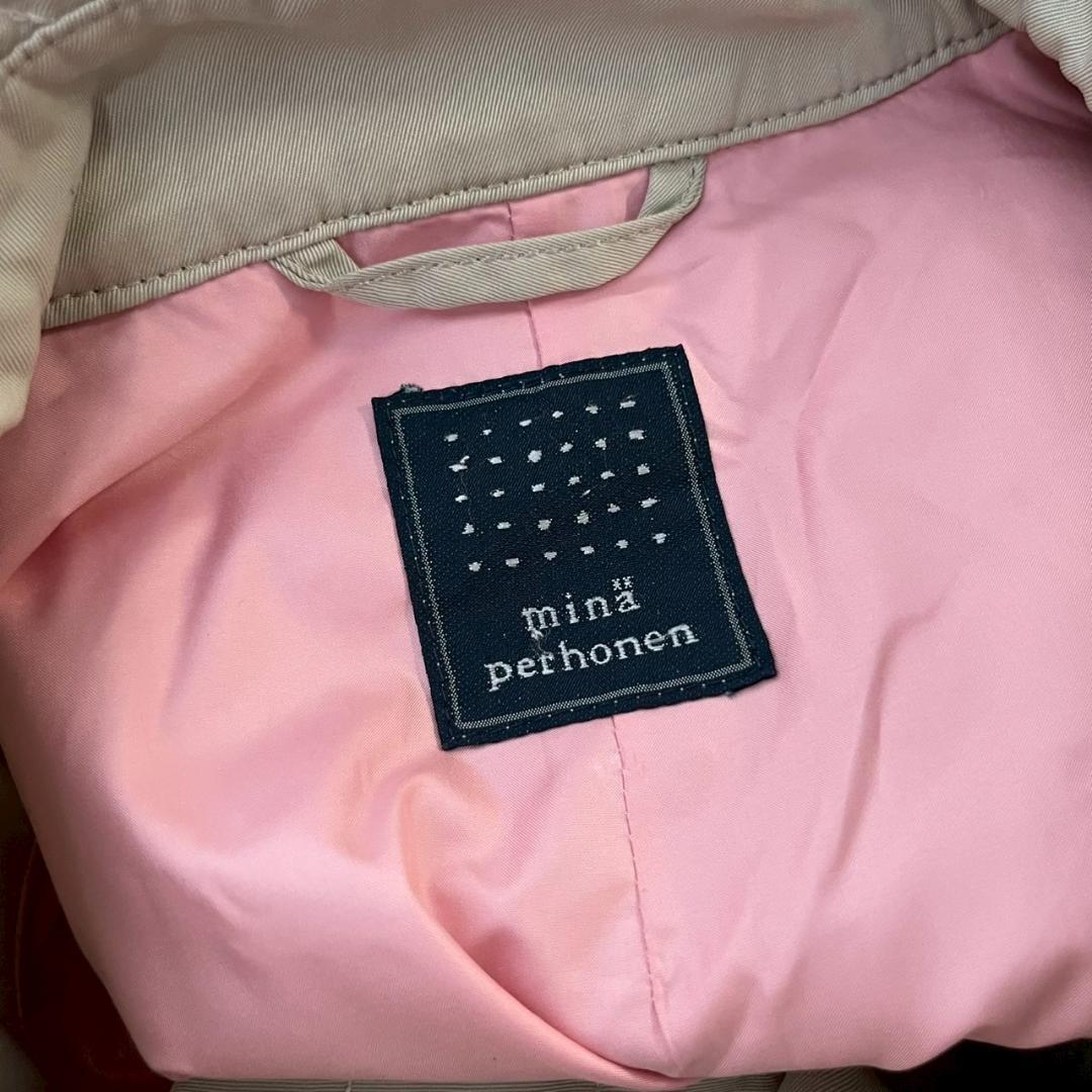 mina perhonen 日本製 ステッチ 刺繍 トレンチコート N746
