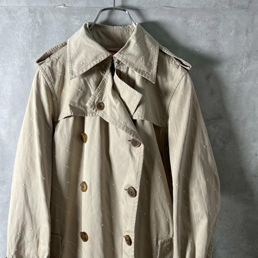 mina perhonen 日本製 ステッチ 刺繍 トレンチコート N746