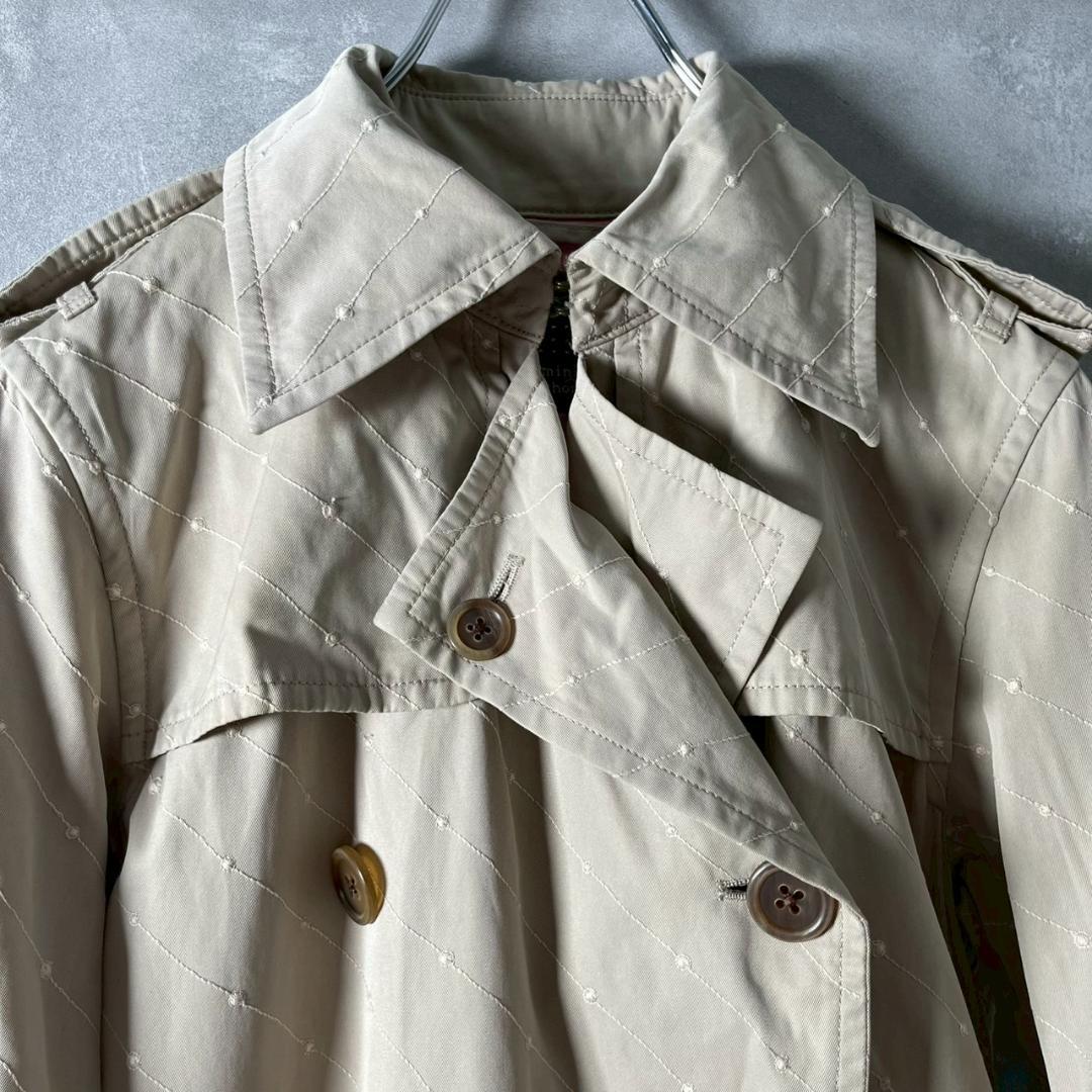 mina perhonen 日本製 ステッチ 刺繍 トレンチコート N746