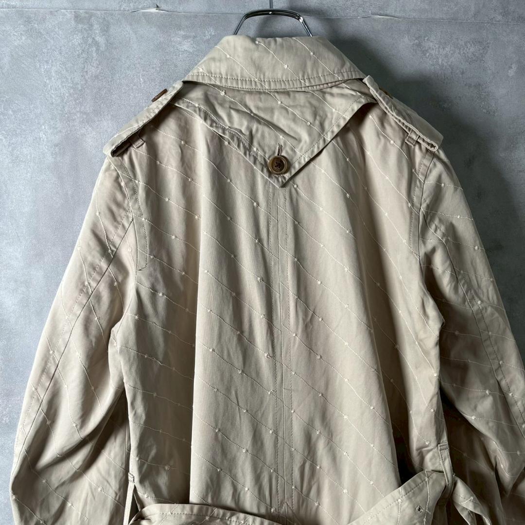 mina perhonen 日本製 ステッチ 刺繍 トレンチコート N746