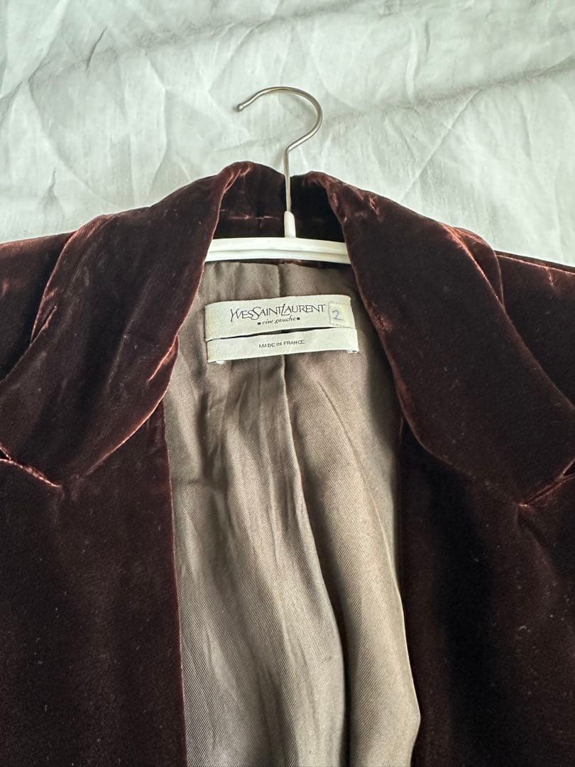 YSL rive gauche フランス製 ベロアJK 36
