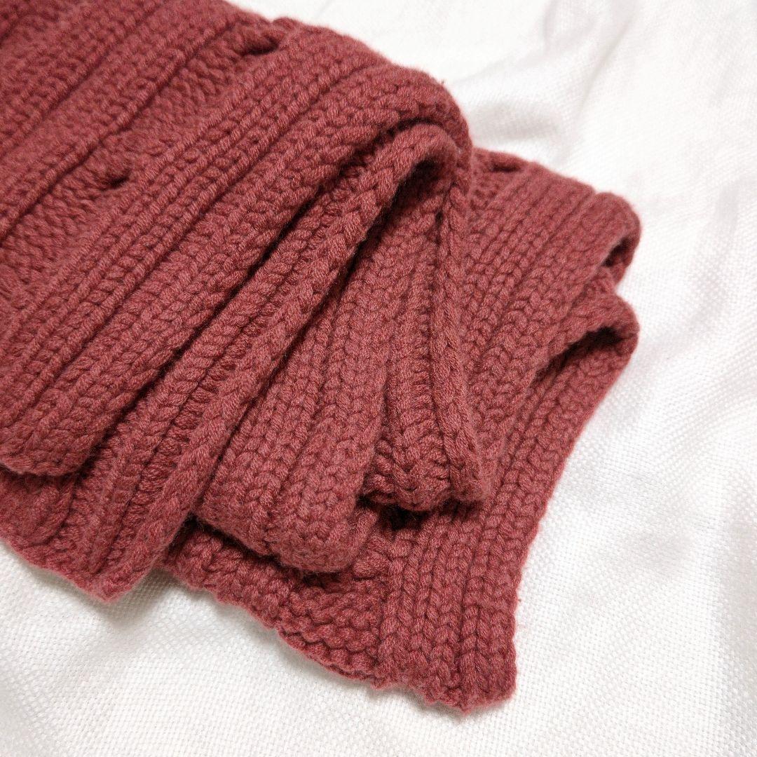 ロロピアーナLoro Pianaベビーカシミヤ100%ケーブル編ストールマフラー