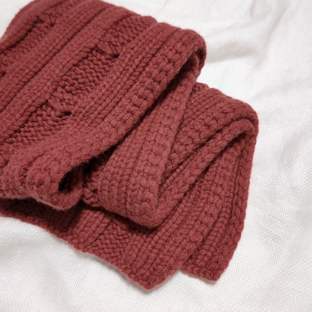 ロロピアーナLoro Pianaベビーカシミヤ100%ケーブル編ストールマフラー