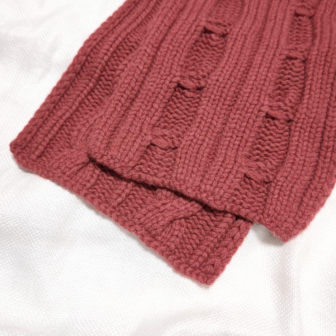 ロロピアーナLoro Pianaベビーカシミヤ100%ケーブル編ストールマフラー