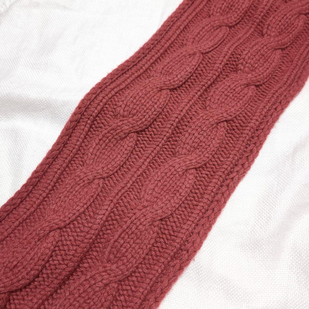 ロロピアーナLoro Pianaベビーカシミヤ100%ケーブル編ストールマフラー