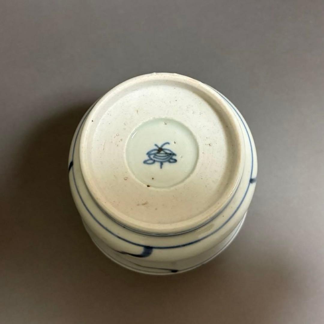 古伊万里　素地文蕎麦猪口　無傷完品　くらわんか手