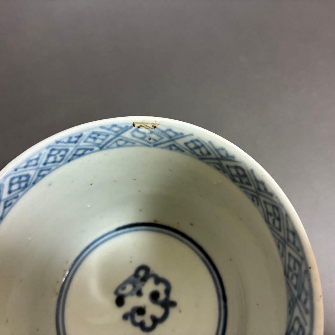 古伊万里　素地文蕎麦猪口　無傷完品　くらわんか手