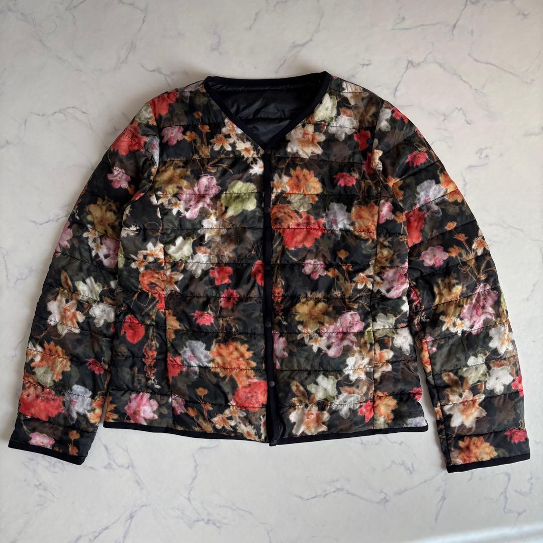 極美品 シップス×Nowartt 中綿ナイロンジャケット L 花柄 インナー