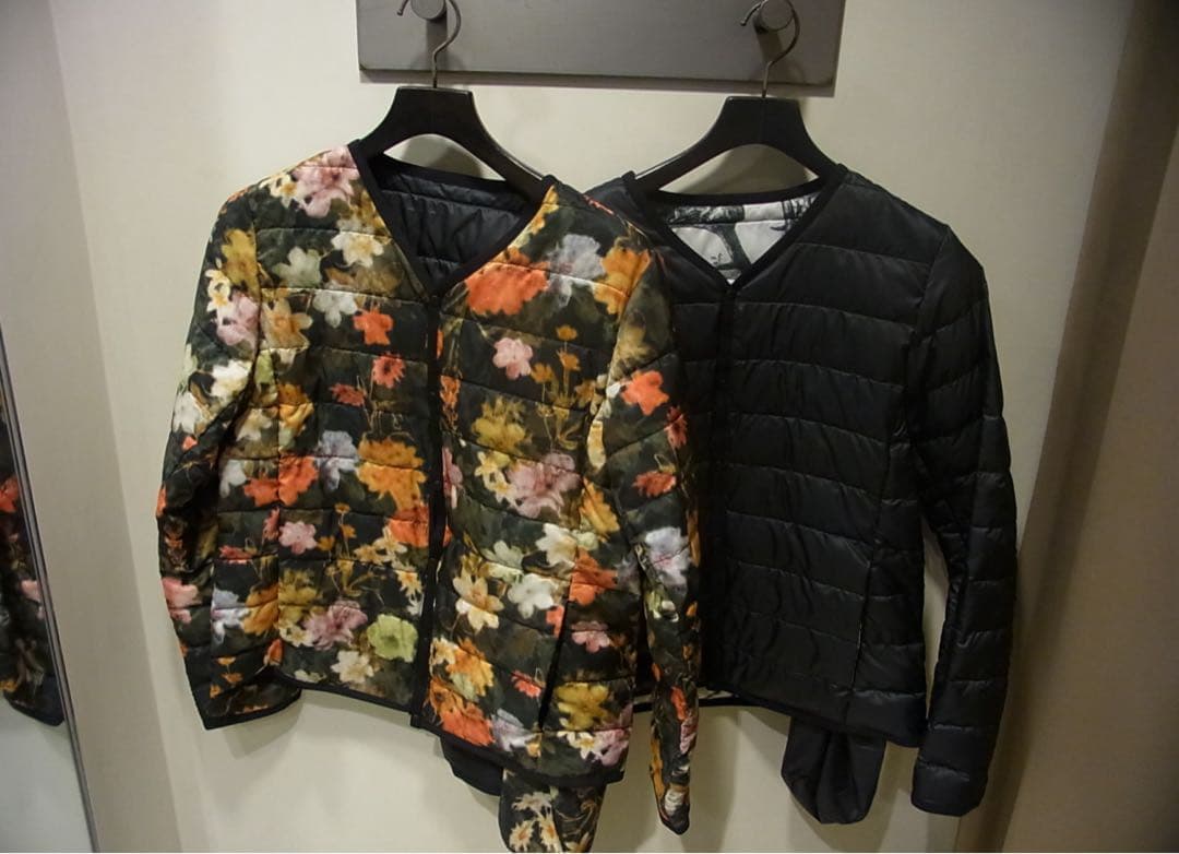 極美品 シップス×Nowartt 中綿ナイロンジャケット L 花柄 インナー