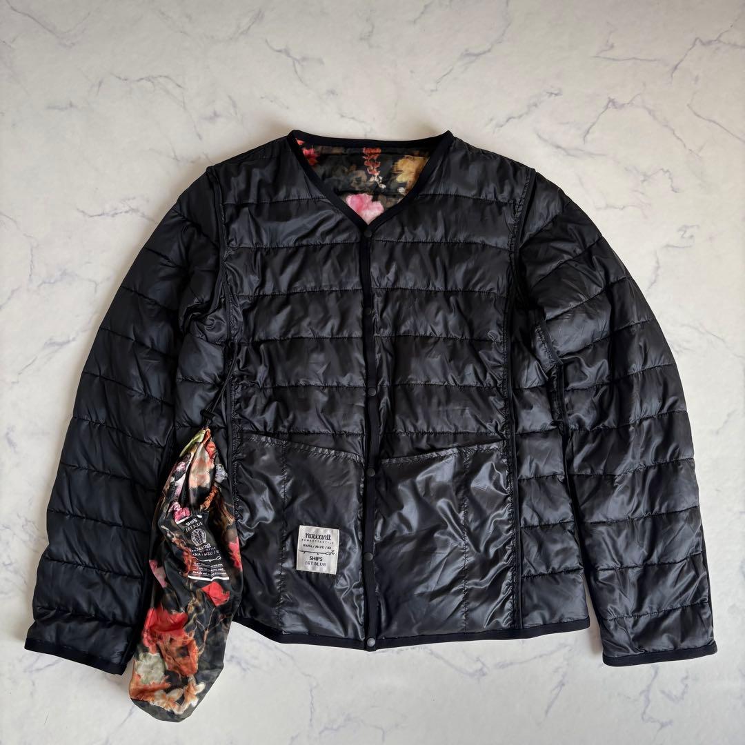 極美品 シップス×Nowartt 中綿ナイロンジャケット L 花柄 インナー