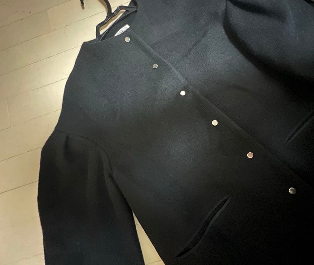 【美品】IENA アンゴラビーバーデザインスリーブコート