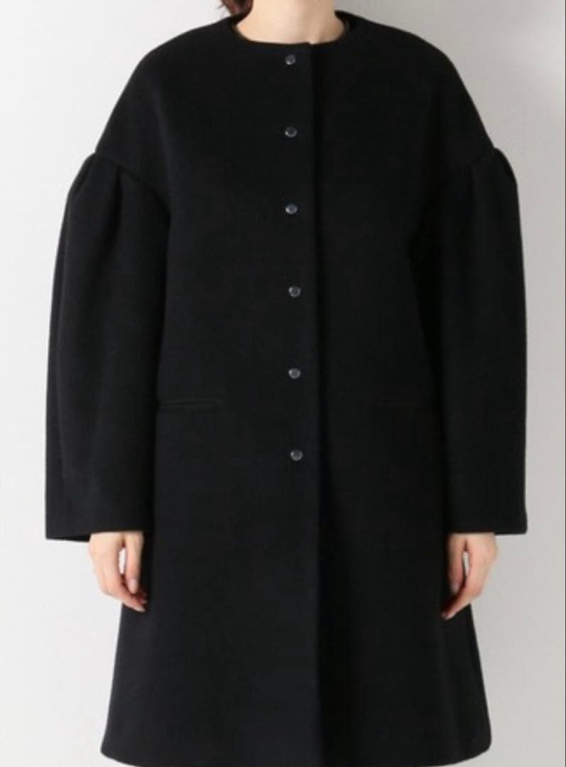 【美品】IENA アンゴラビーバーデザインスリーブコート